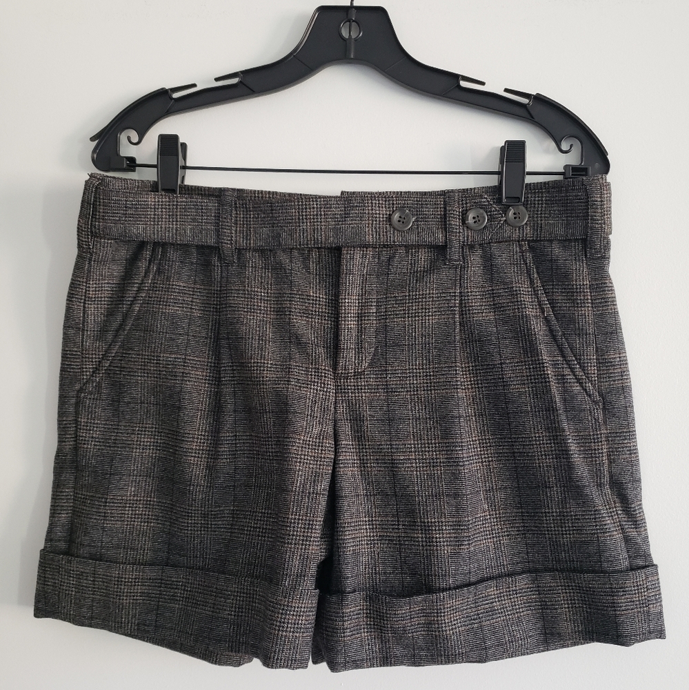 Vince plaid wool shorts US8